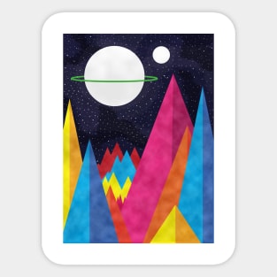 Space Landscape Sticker